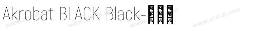 Akrobat BLACK Black字体转换